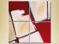 Картина Rainbow Polyptych Abstraction white red (2230234)