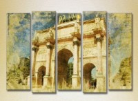 Pictură Rainbow Polyptych Arc de Triomphe Carousel 01 (2224534)