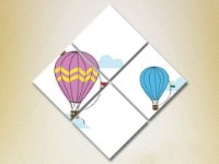 Pictură Rainbow Polyptych Balloons 01 (2230516)