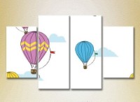 Pictură Rainbow Polyptych Balloons 05 (2230520)
