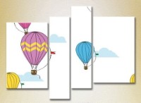 Pictură Rainbow Polyptych Balloons 06 (2230521)