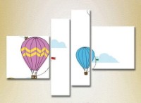 Pictură Rainbow Polyptych Balloons 07 (2230522)