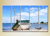 Pictură Rainbow Polyptych Broken longboat 03 (2224783)