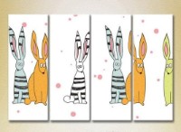 Картина Rainbow Polyptych Bunnies (2230558)