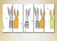 Pictură Rainbow Polyptych Bunnies 02 (2231775)
