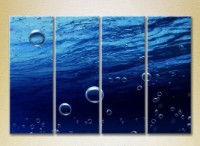 Pictură Rainbow Polyptych Bubbles in the Sea (2223416)