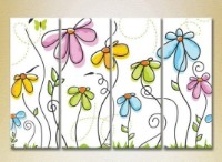 Картина Rainbow Polyptych Butterflies and Flowers 01 (2230529)