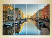 Pictură Rainbow Polyptych Canal St. Petersburg 01 (2718163)