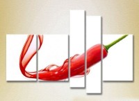 Pictură Rainbow Polyptych Chili Pepper (2224615)