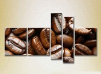 Pictură Rainbow Polyptych Coffee beans 05 (2224585)