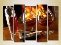 Pictură Rainbow Polyptych Cognac and Cigar 01 (2224581)