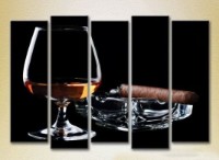 Pictură Rainbow Polyptych Cognac and Cigar 03 (2224583)