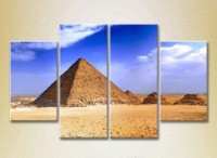 Pictură Rainbow Polyptych Egyptian pyramids (2718126)