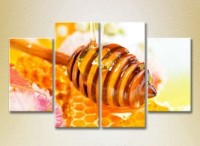 Pictură Rainbow Polyptych Honey in combs (2220265)