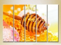 Pictură Rainbow Polyptych Honey in honeycombs 05 (2224595)