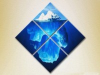 Pictură Rainbow Polyptych Iceberg Underwater 02 (2223400)