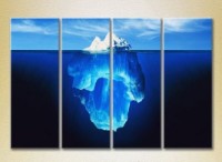 Pictură Rainbow Polyptych Iceberg Underwater 03 (2223402)
