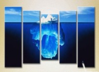 Pictură Rainbow Polyptych Iceberg Underwater 04 (2224766)