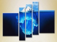Pictură Rainbow Polyptych Iceberg Underwater 06 (2224770)