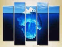 Pictură Rainbow Polyptych Iceberg Underwater 07 (2224774)