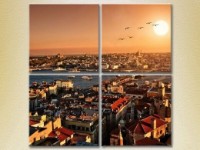 Pictură Rainbow Polyptych Istanbul at Sunset Turkey (2718180)