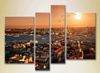 Pictură Rainbow Polyptych Istanbul at Sunset Turkey 02 (2718181)