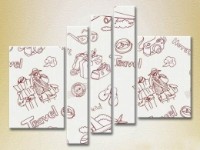 Pictură Rainbow Polyptych Journey 13 (2231723)