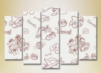 Pictură Rainbow Polyptych Journey 14 (2231724)