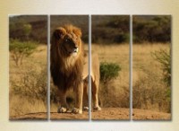 Pictură Rainbow Polyptych Lion on a hillock (2222223)