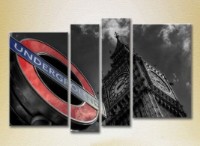 Pictură Rainbow Polyptych London Underground 03 (2718146)