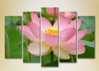 Pictură Rainbow Polyptych Lotus pink 05 (2932831)