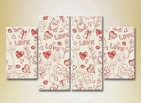 Pictură Rainbow Polyptych Love 03 (2230256)