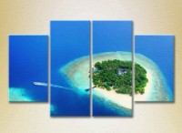 Pictură Rainbow Polyptych Maldives Island 01 (2223408)