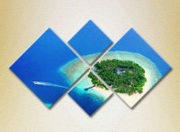 Pictură Rainbow Polyptych Maldives Island 03 (2223420)