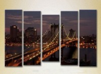 Pictură Rainbow Polyptych Manhattan Bridge 03 (2224520)