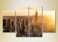 Pictură Rainbow Polyptych Manhattan Sunrise 03 (2718111)