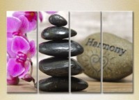 Pictură Rainbow Polyptych Massage stones and orchid 01 (2932314)