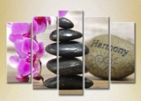 Pictură Rainbow Polyptych Massage stones and orchid 03 (2932840)