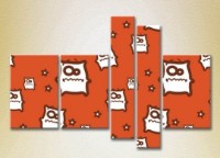 Pictură Rainbow Polyptych Monsters orange 03 (2231779)