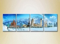 Pictură Rainbow Polyptych Monuments of world architecture on a winter background 02 (2718179)