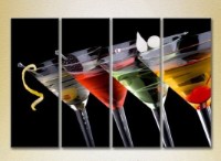 Pictură Rainbow Polyptych Multicolored Cocktails 02 (2220283)