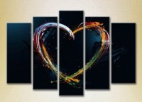 Pictură Rainbow Polyptych Multicolored Heart 05 (2231729)