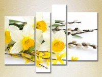 Картина Rainbow Polyptych Narcissus and willow (2932315)