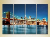 Pictură Rainbow Polyptych Night Brooklyn Bridge 01 (2718172)
