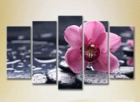 Pictură Rainbow Polyptych Orchid Purple (2932851)