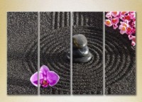 Pictură Rainbow Polyptych Orchids and massage stones 01 (2932322)