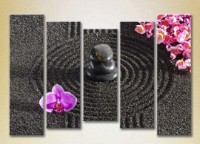 Pictură Rainbow Polyptych Orchids and massage stones 04 (2932868)