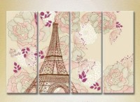 Pictură Rainbow Polyptych Paris (2230579)