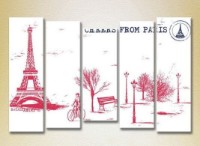 Pictură Rainbow Polyptych Paris graphic 04 (2224532)