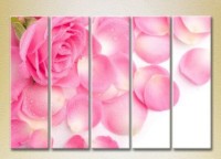Pictură Rainbow Polyptych Pink Rose and Petals 02 (2932873) imaginea #1 — magazin online Desire.md